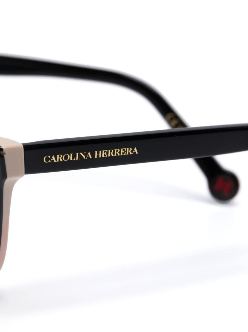 Shop Carolina Herrera Polished-effect Cat-eye Glasses In Black