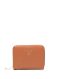 Patrizia Pepe logo-plaque zip-up purse - Brown