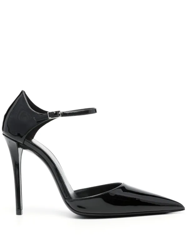 Saint Laurent Avenue 110mm Patent Leather Pumps Black FARFETCH AU