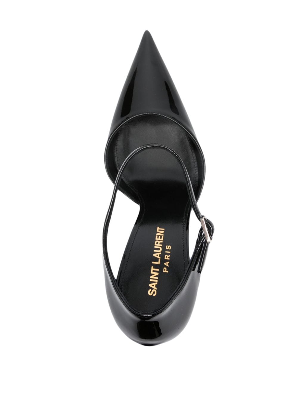 Shop Saint Laurent Avenue 110mm Patent Leather Pumps In Schwarz