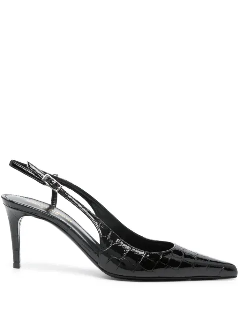Saint Laurent zapatillas con tira trasera y tacón de 80mm