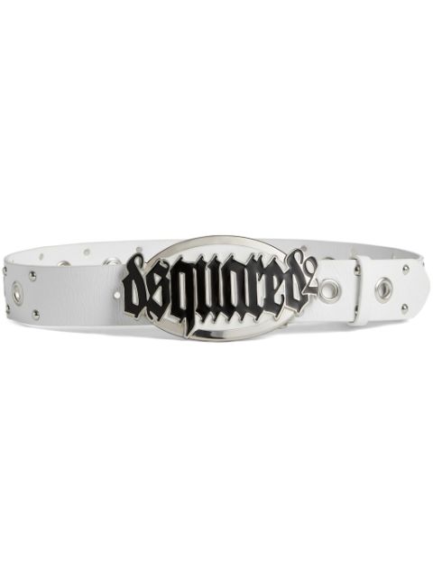 DSQUARED2 logo-buckle leather belt Women