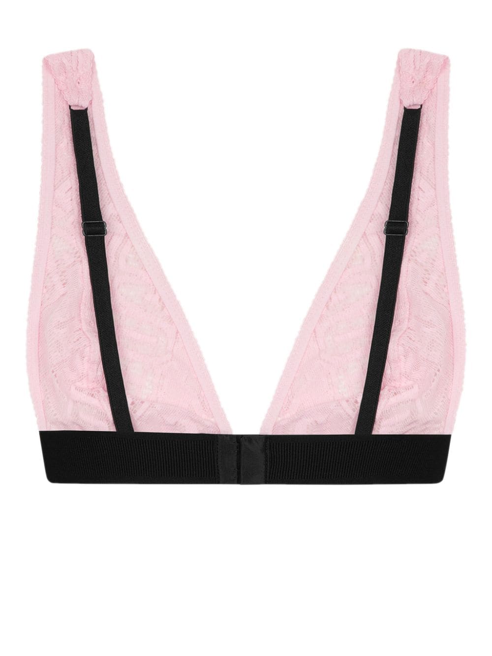 Shop Dsquared2 Logo-embroidered Lace Bra In Pink