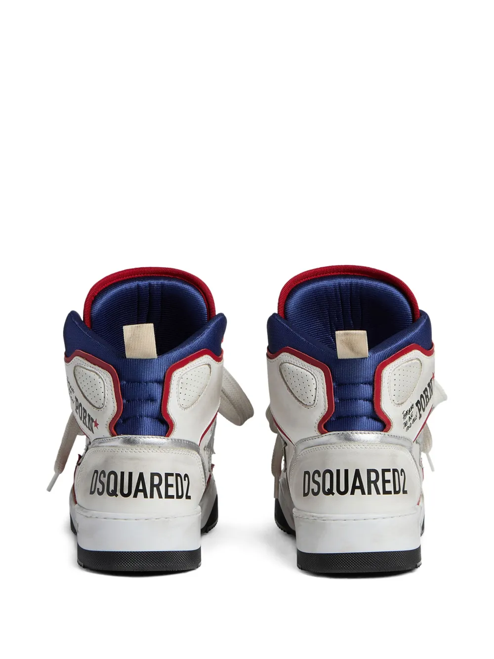 Shop Dsquared2 Logo-print High-top Sneakers In White