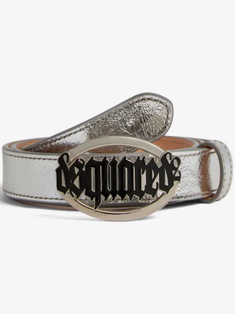 DSQUARED2 läderbälte med logotypspänne