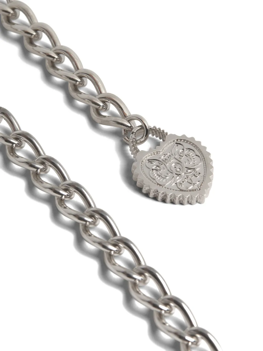 Dsquared2 Silver Heart Chain Belt In 银色