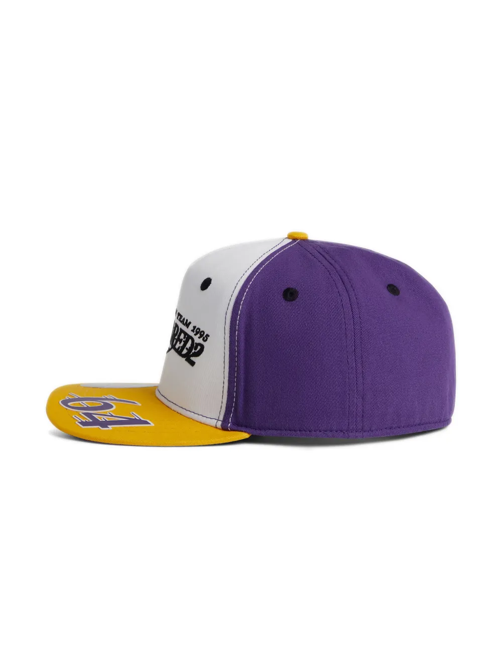 Shop Dsquared2 Logo-embroidered Colour-block Cap In Purple