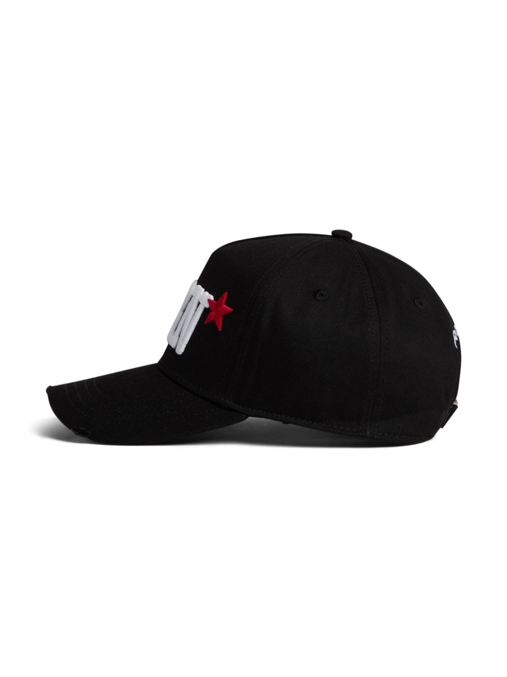 Shop Dsquared2 Logo-embroidered Cotton Baseball Cap In Black