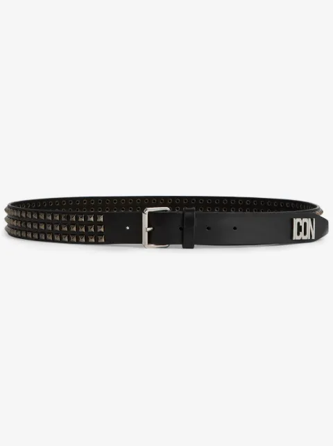 DSQUARED2 Be Icon Plaque studded belt