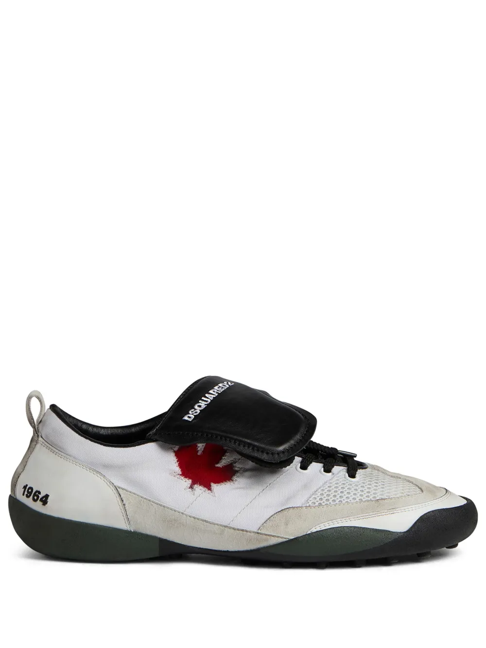 Dsquared2 maple-leaf leather sneakers Neutrals