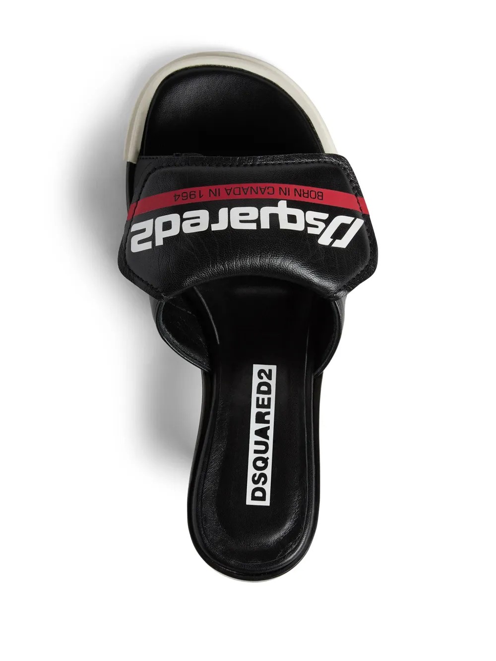 DSQUARED2 Gewatteerde muiltjes met logoprint Zwart