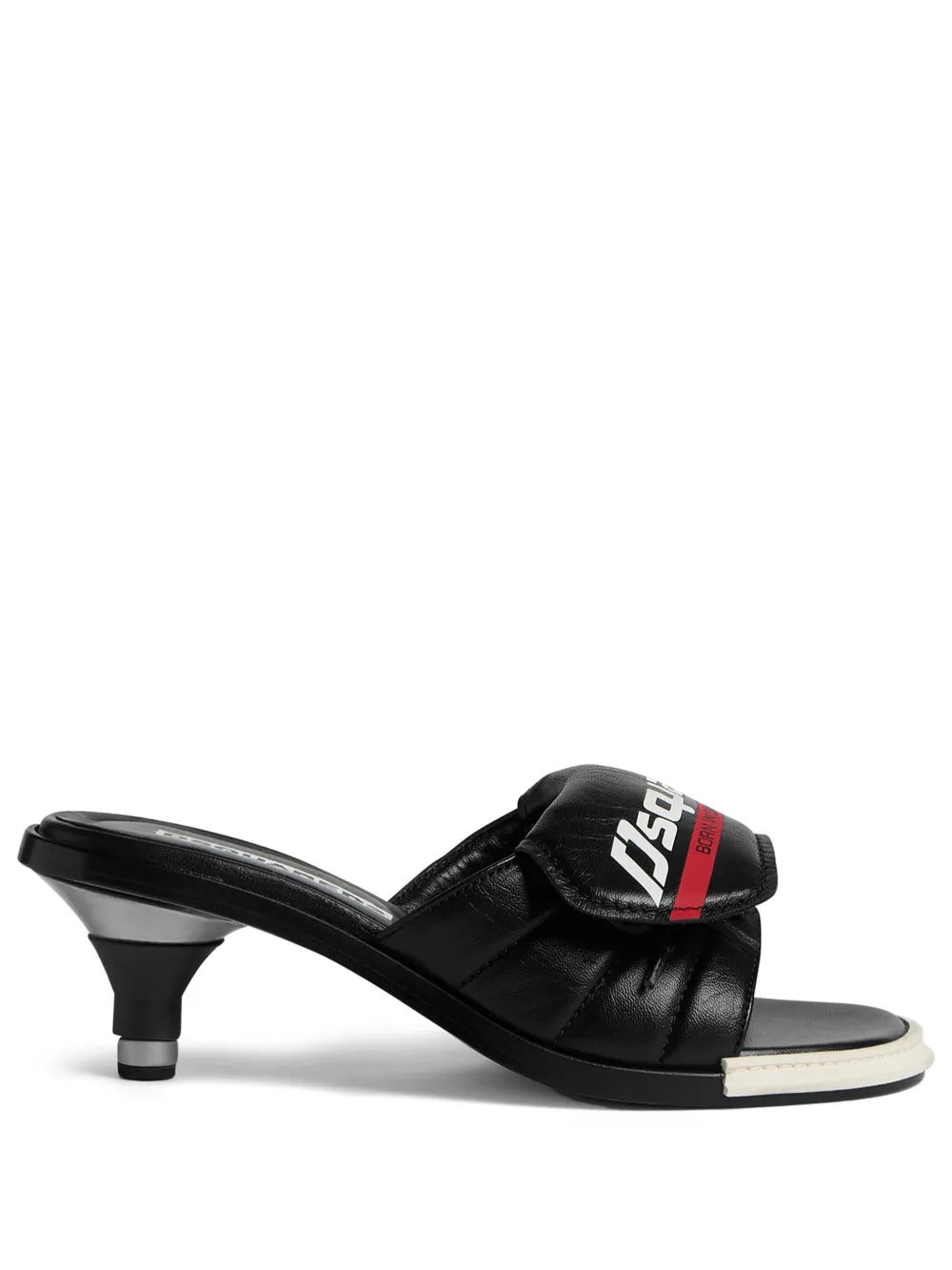 DSQUARED2 Gewatteerde muiltjes met logoprint Zwart