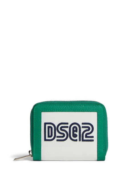 DSQUARED2 logo-embroidered leather wallet