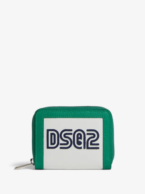 DSQUARED2 logo-embroidered leather wallet