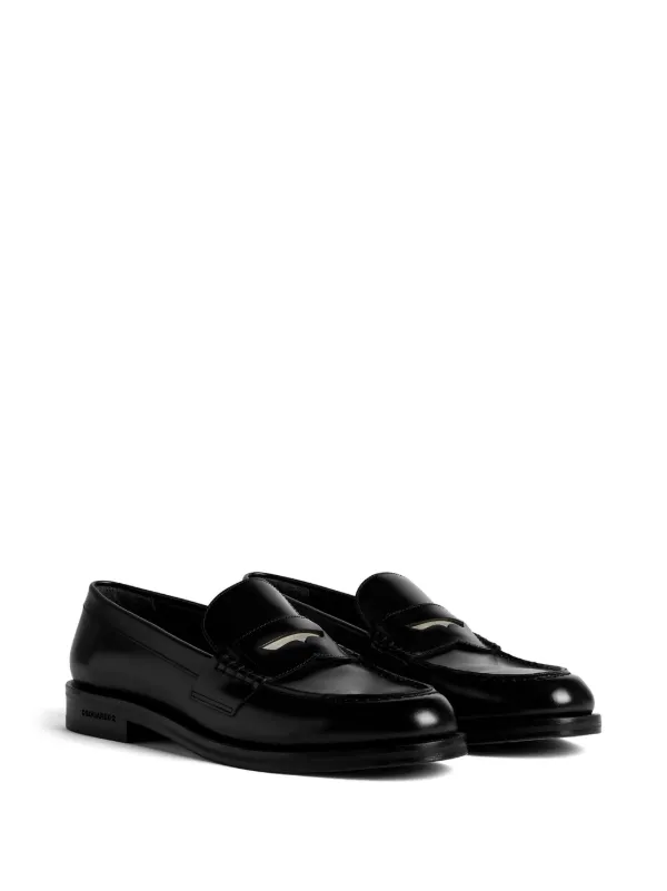 DSQUARED2 D2 レザーローファー | ブラック | FARFETCH JP