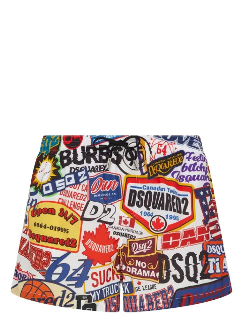 DSQUARED2 logo-print swim shorts