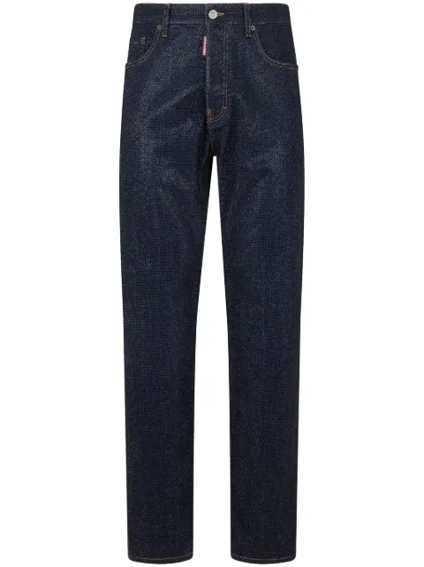 DSQUARED2 crystal-embellished straight-leg jeans