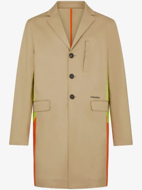 DSQUARED2 contrasting-panels single-breasted coat