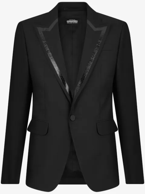 DSQUARED2 contrast-lapel single-breasted blazer