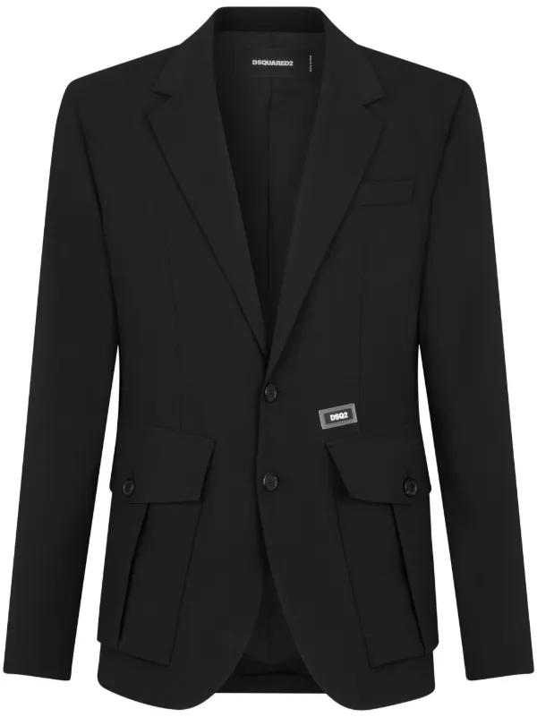 DSQUARED2 フラップポケット シングルジャケット | ブラック | FARFETCH JP
