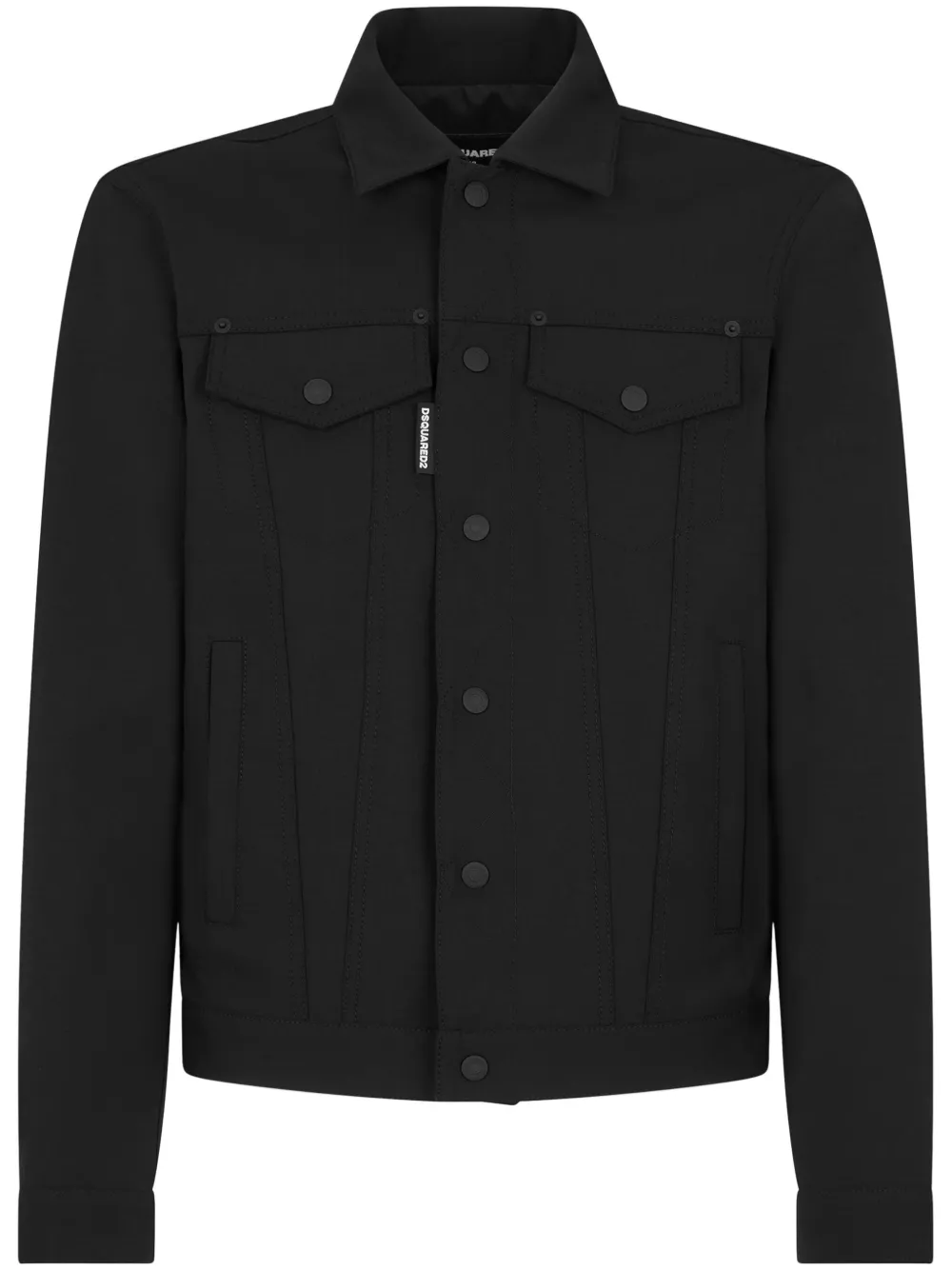 Dsquared2 Button-up Shirt Jacket In Nero