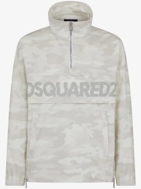DSQUARED2 chamarra deportiva con estampado militar
