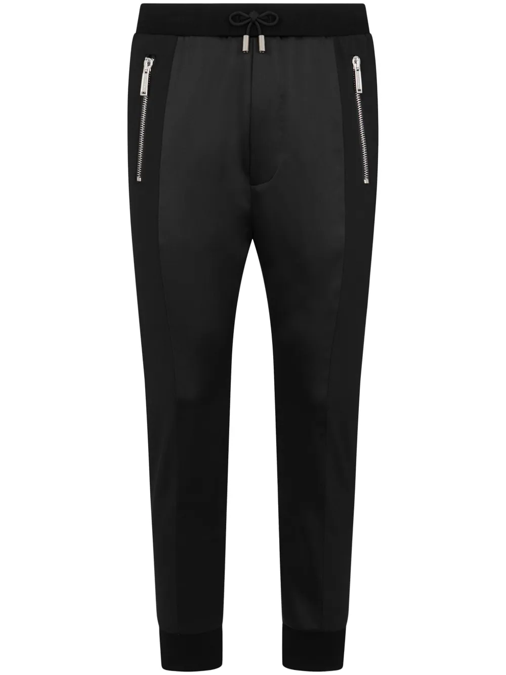 Dsquared2 Panelled Wool-blend Track Pants In Black