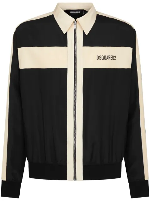 DSQUARED2 logo-print silk jacket