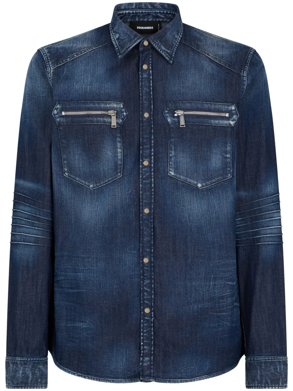 Dsquared2 Faded Denim Shirt In Blue