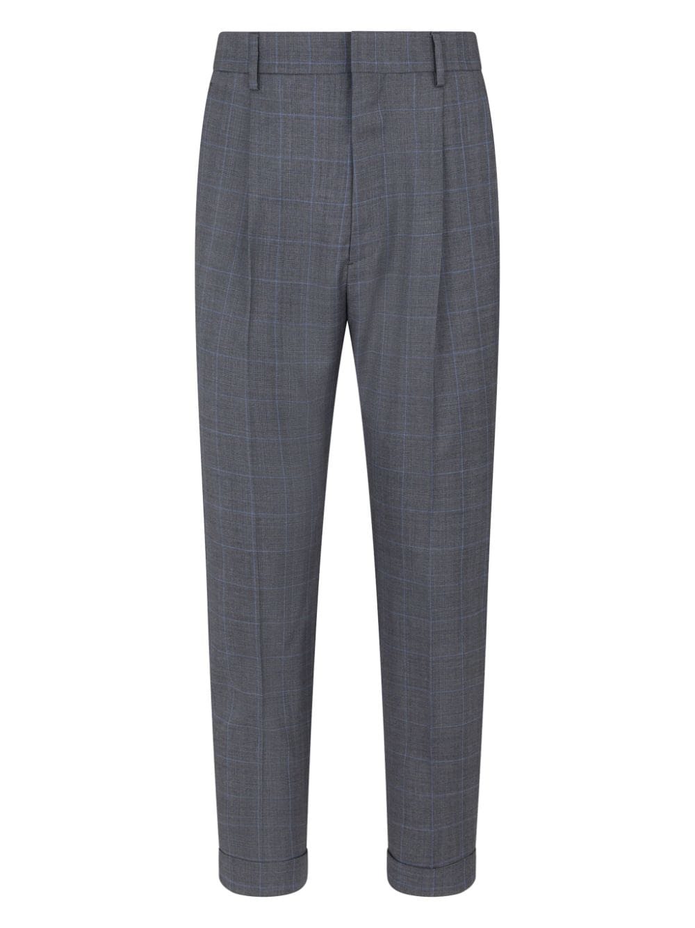 Shop Dsquared2 Checked Single-breasted Wool Suit In Grey