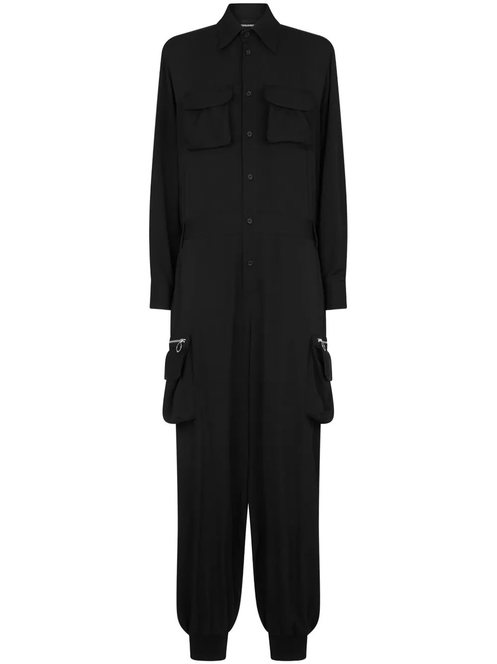 Dsquared2 Jumpsuit met wijde pijpen Zwart