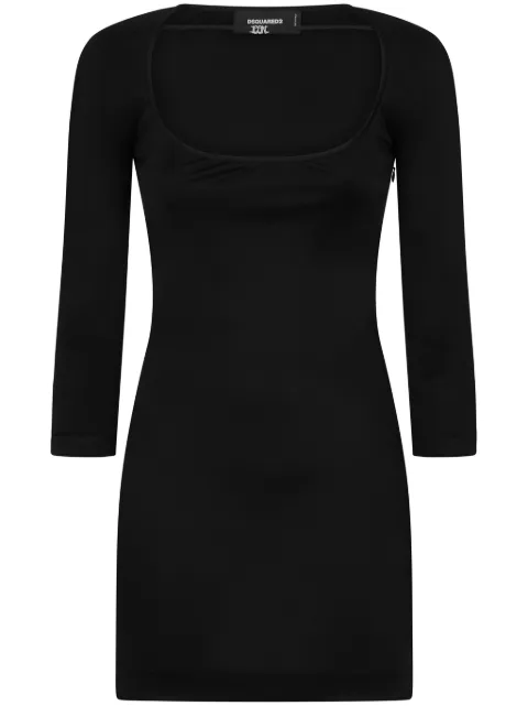 DSQUARED2 round-neck stretch-design minidress