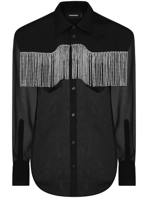 DSQUARED2 fringed panelled shirt Women