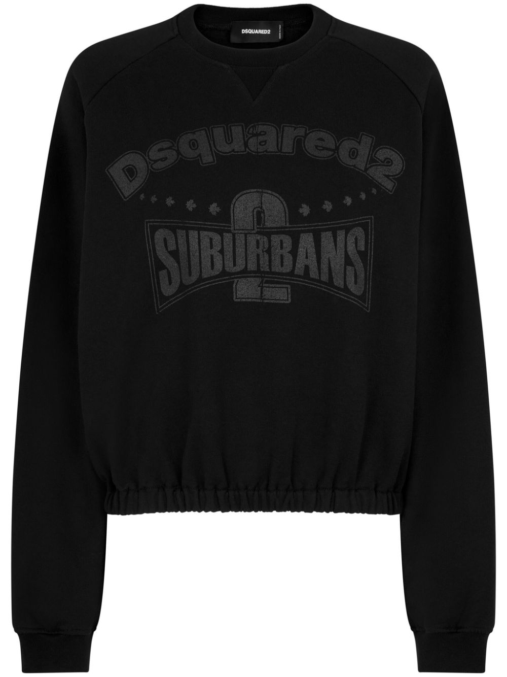 Dsquared2 Graphic-print Cotton Sweatshirt In Black