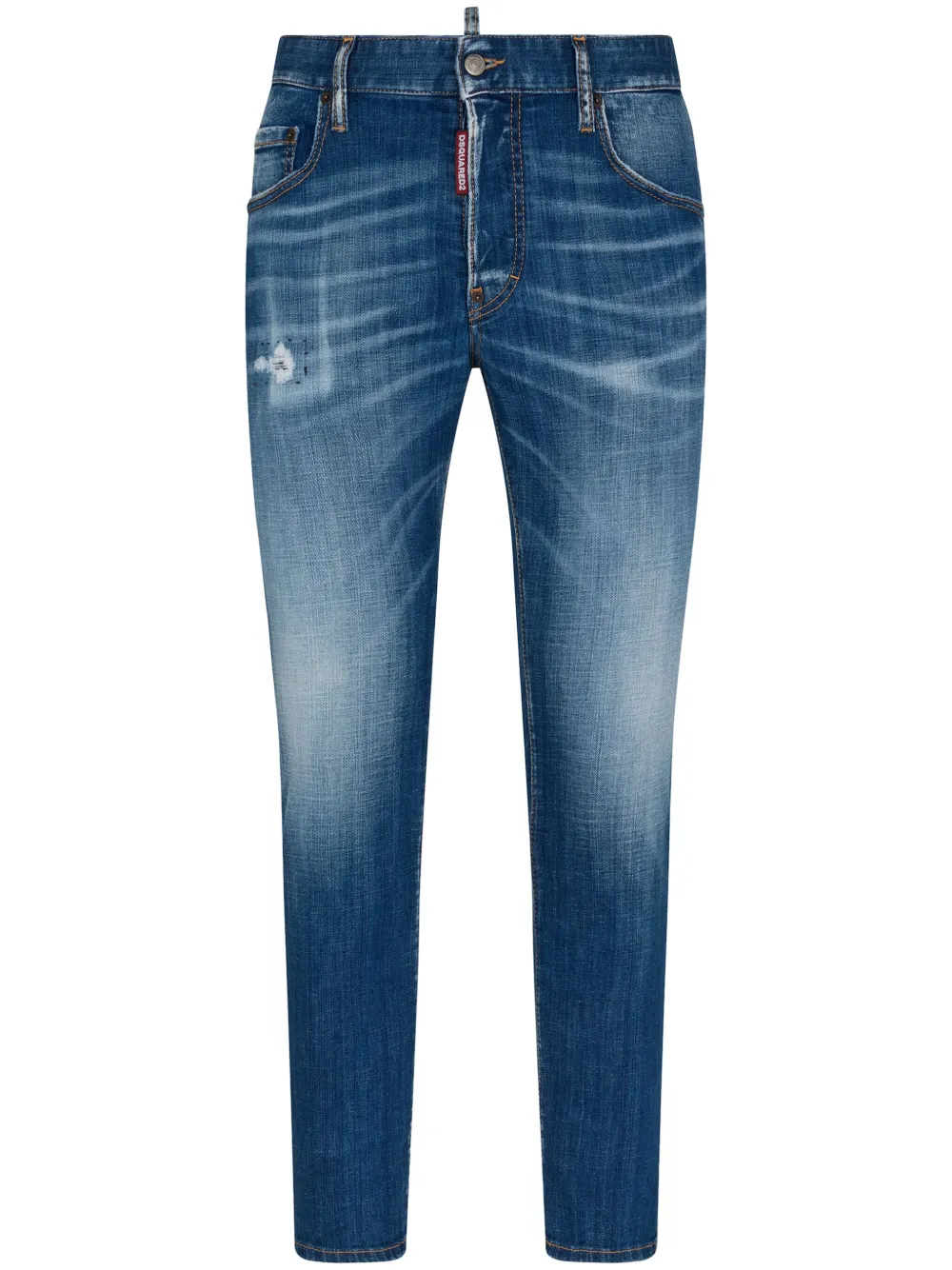 Dsquared2 Distressed Skinny Jeans In Blue