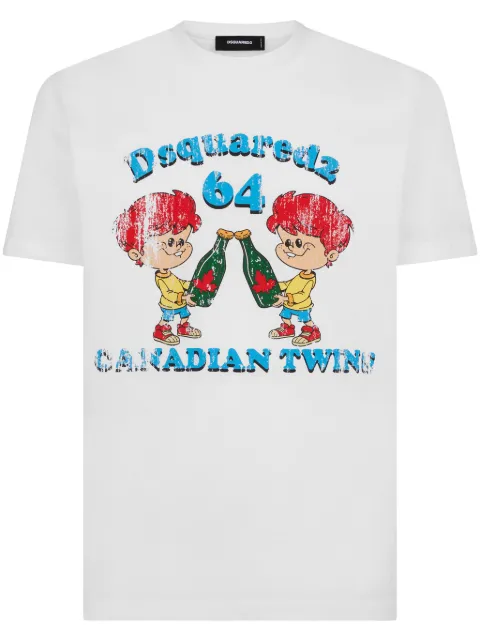 DSQUARED2 graphic-print cotton T-shirt