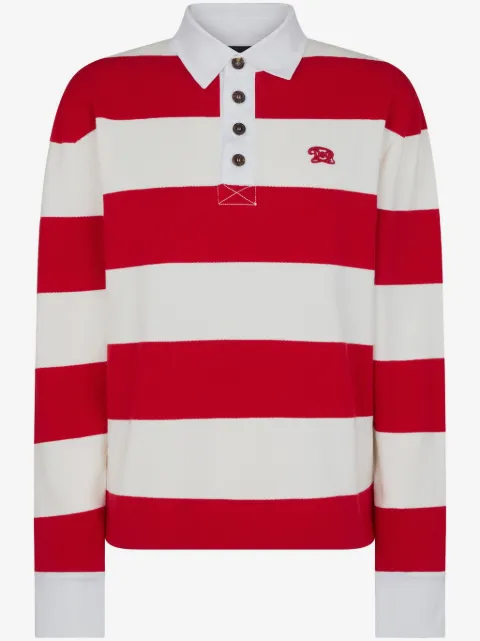 DSQUARED2 playera tipo polo con rayas estampadas