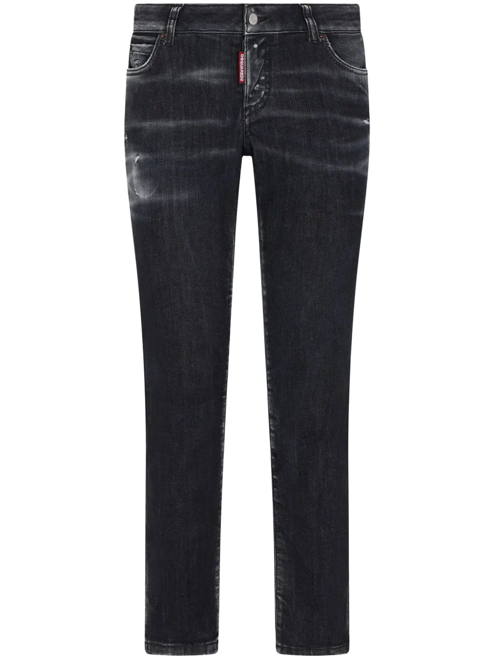 Image 1 of DSQUARED2 distressed slim-cut jeans