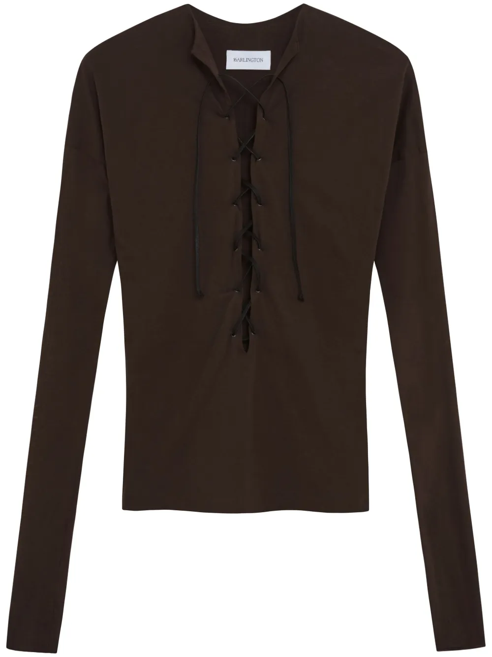 16Arlington T-shirt met ruches Bruin