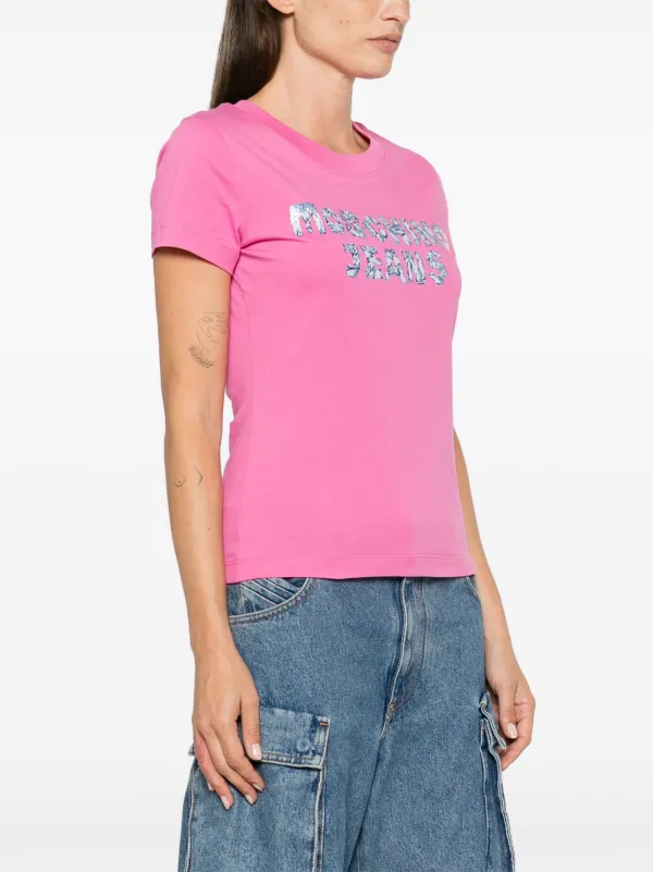 MOSCHINO JEANS T-shirt Con Stampa | Rosa | FARFETCH IT