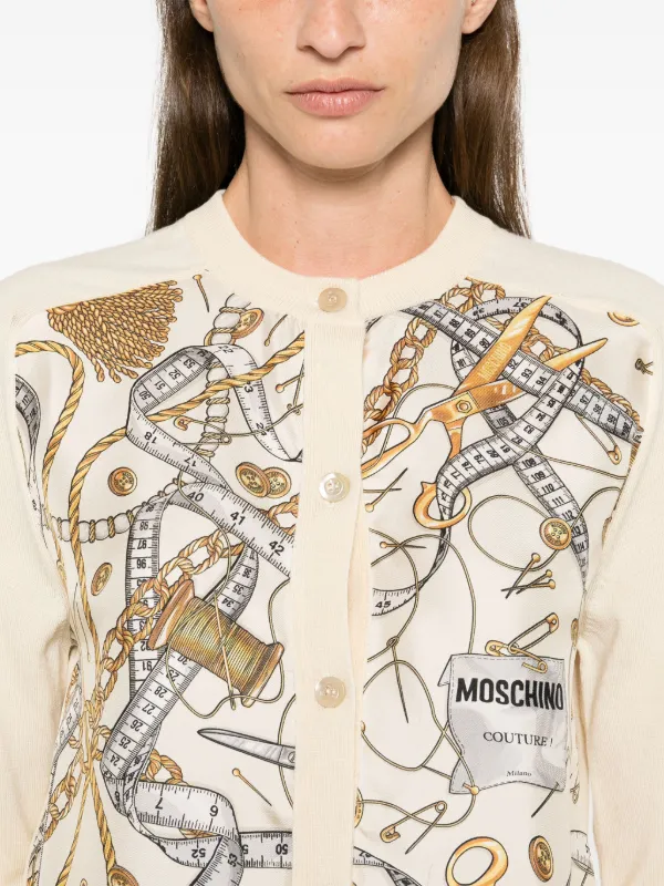 Moschino ロゴ カーディガン | ニュートラル | FARFETCH JP