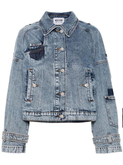 MOSCHINO JEANS logo-engraved buttons jacket