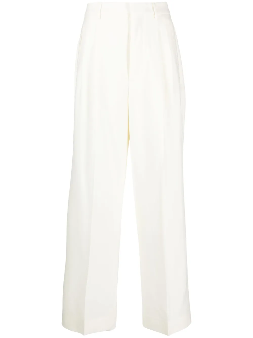 Ami Alexandre Mattiussi High-waisted Flared Trousers In Weiss