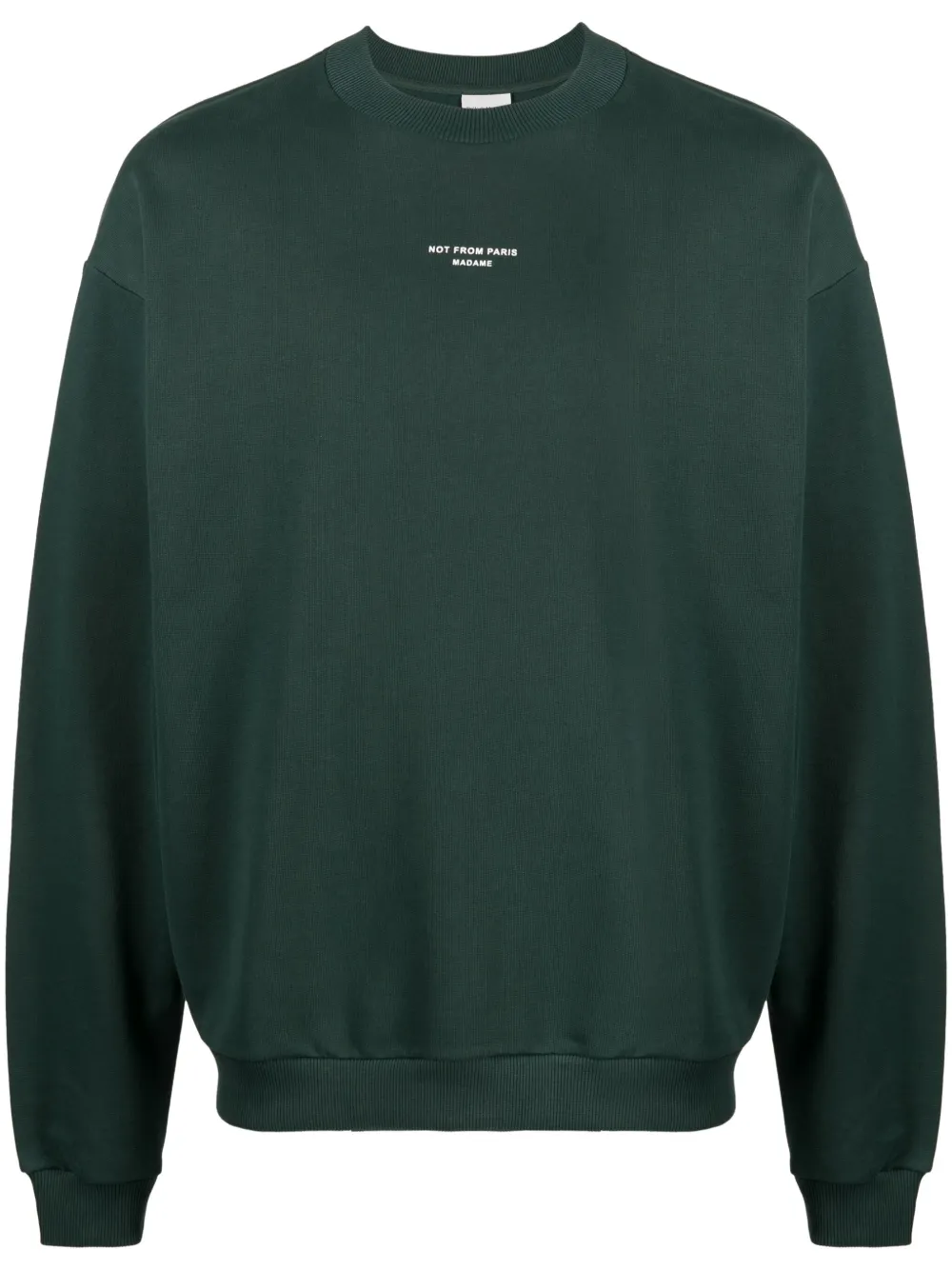 Drôle De Monsieur Slogan-print cotton sweatshirt