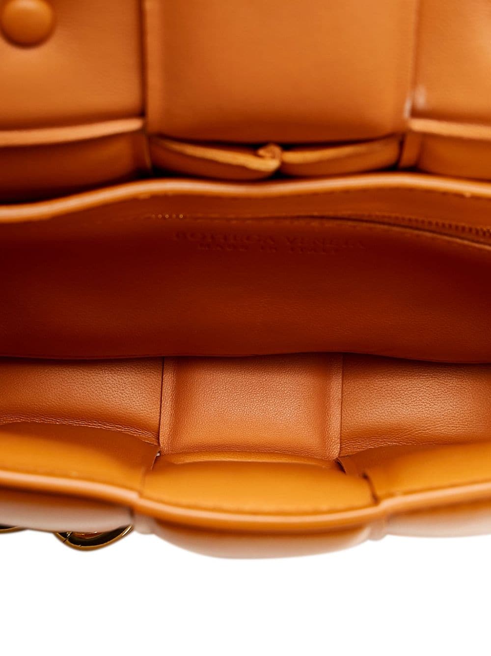Pre-owned Bottega Veneta Padded Cassette Shoulder Bag In Orange