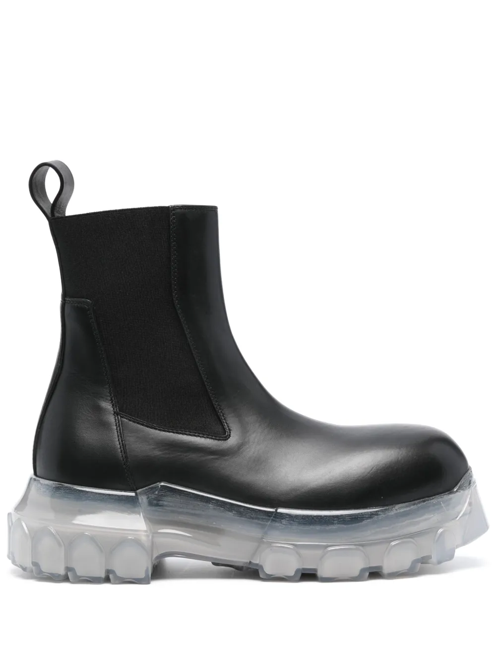 Rick Owens Beatle Bozo Leather Ankle Boots In Black