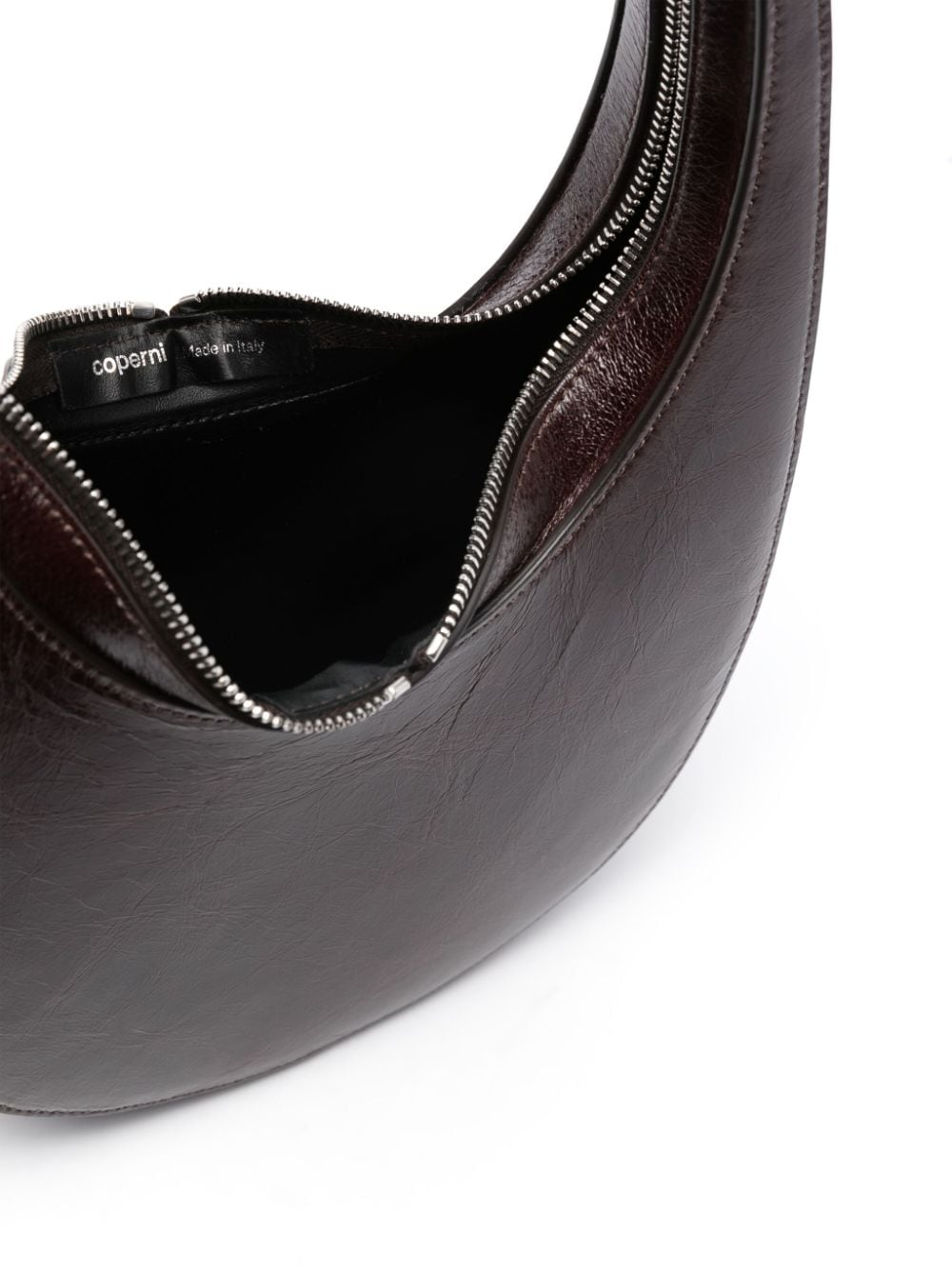 Shop Coperni Swipe Smooth-leather Shoulder Bag In Brown
