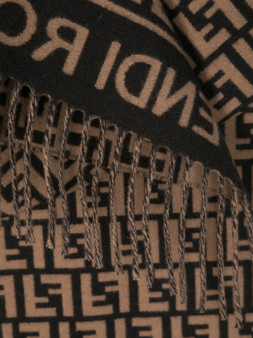 FENDI Sjaal met FF-patroon Zwart