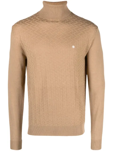 Manuel Ritz logo-embroidered wool jumper
