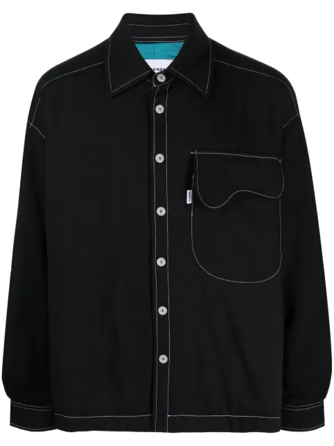 Bonsai logo-patch contrast-stitching shirt